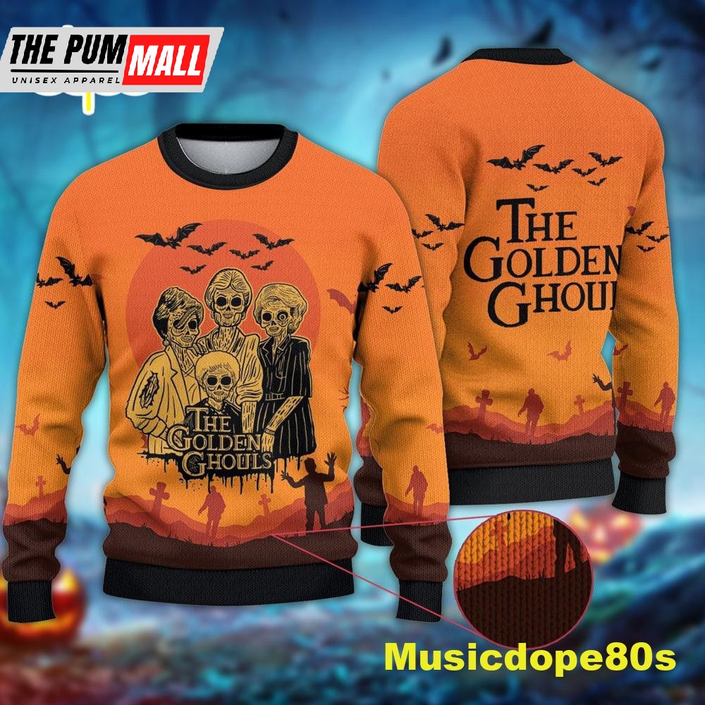 The Golden Ghouls Girls Christmas Halloween 2025 Ugly Sweater