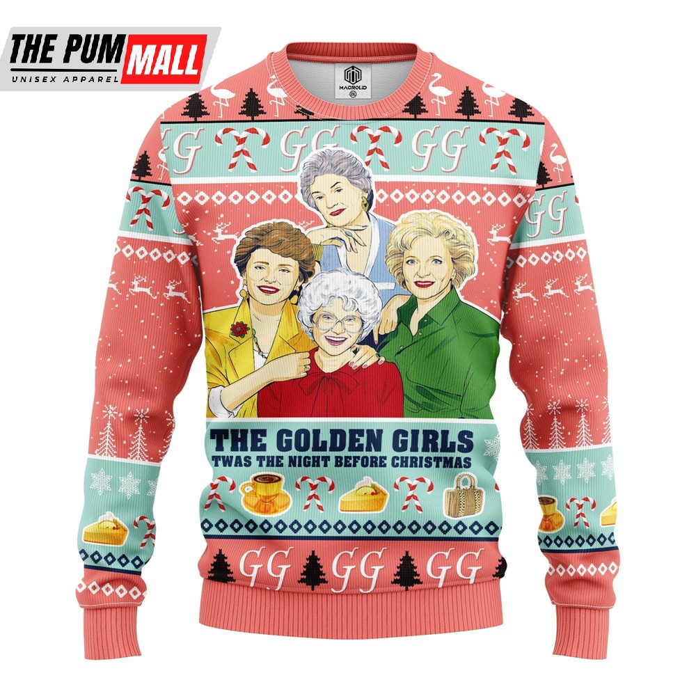 The Golden Girl Pink Ugly Christmas Sweater