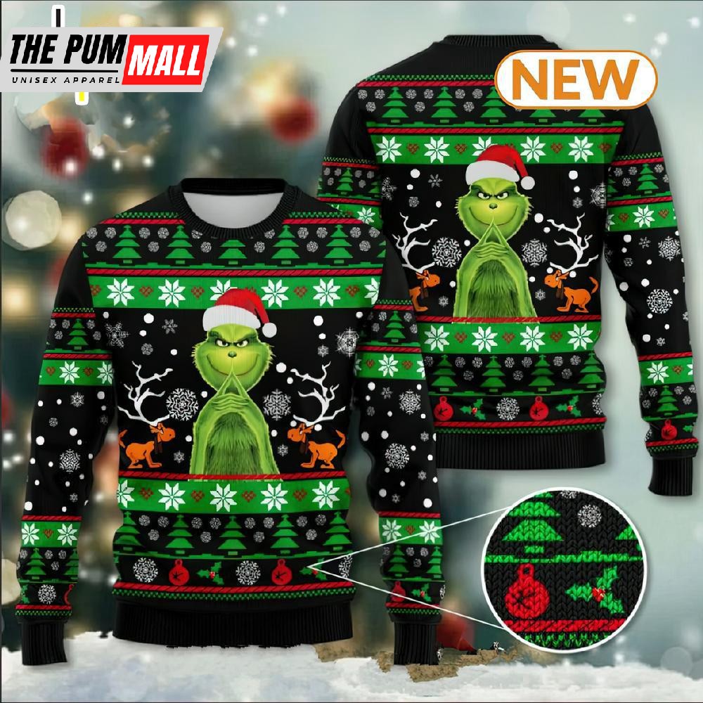 The Grinch 3D Ugly Christmas Sweater Shirt, Sweatshirt