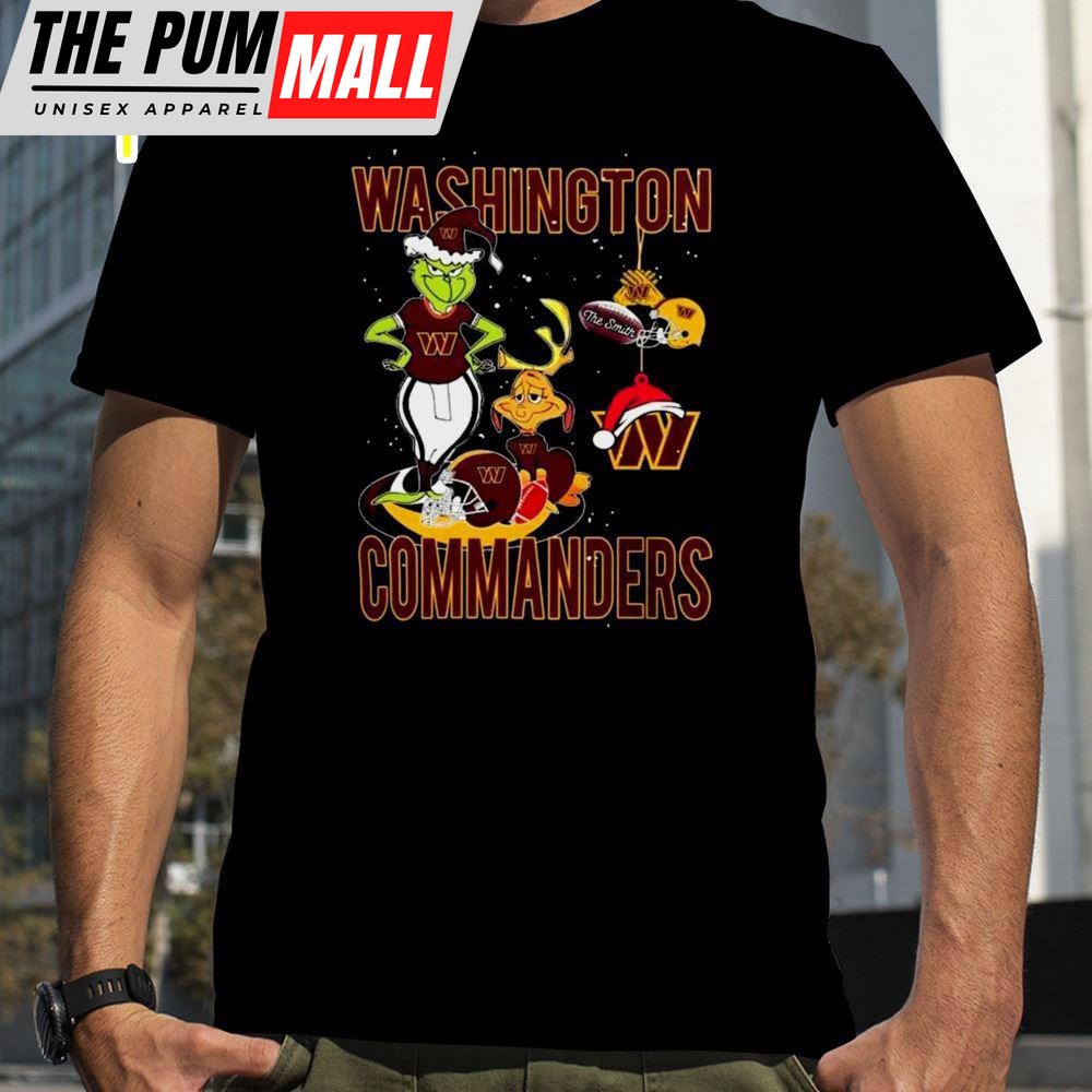 The Grinch And Dog Washington Commanders Ornament Christmas T-shirts