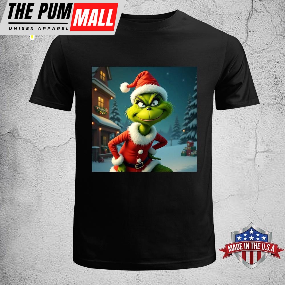 The Grinch in a Santa Costume Unisex T-Shirt
