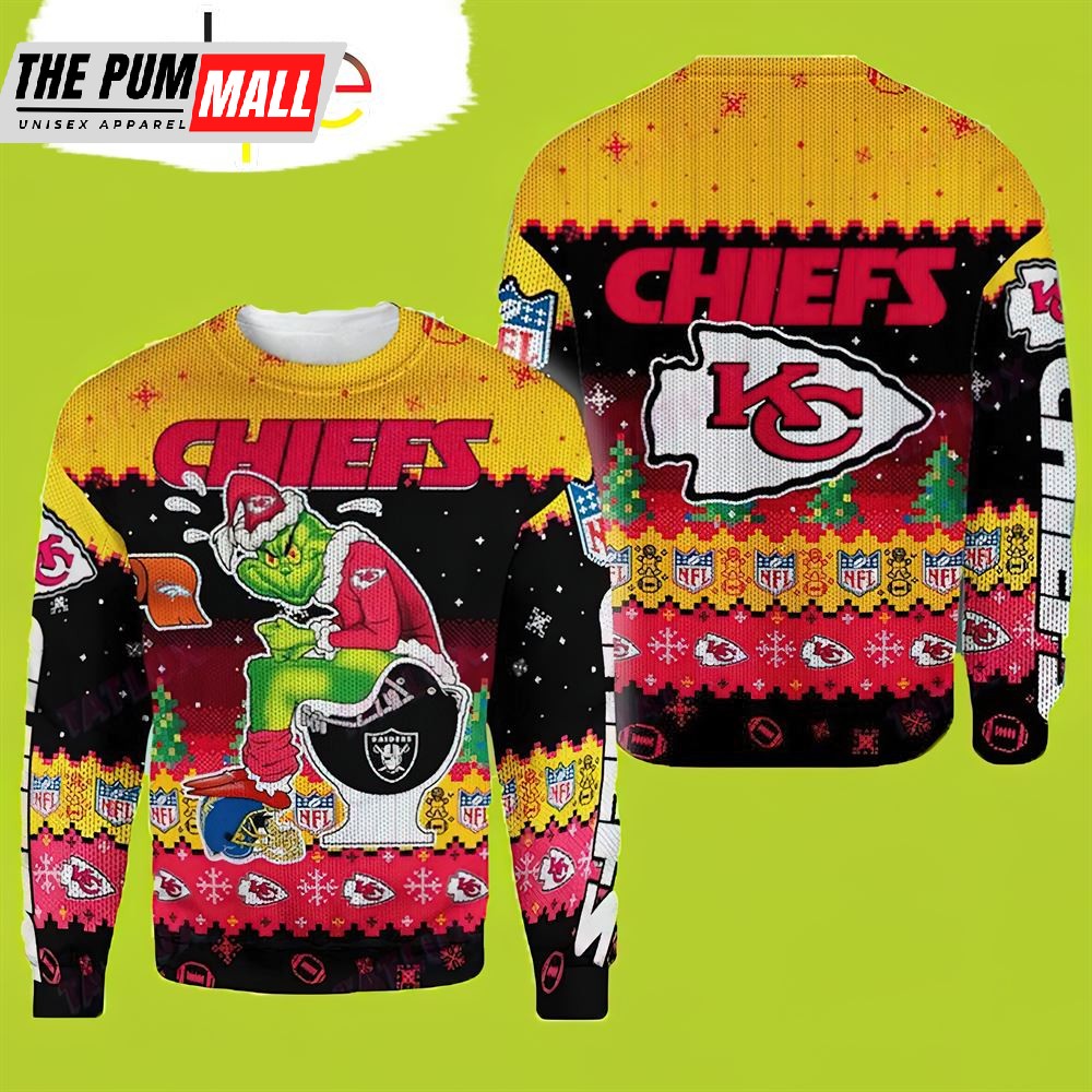 The Grinch Kansas City Chiefs American Football NFL Kansas City Chiefs Sweater
