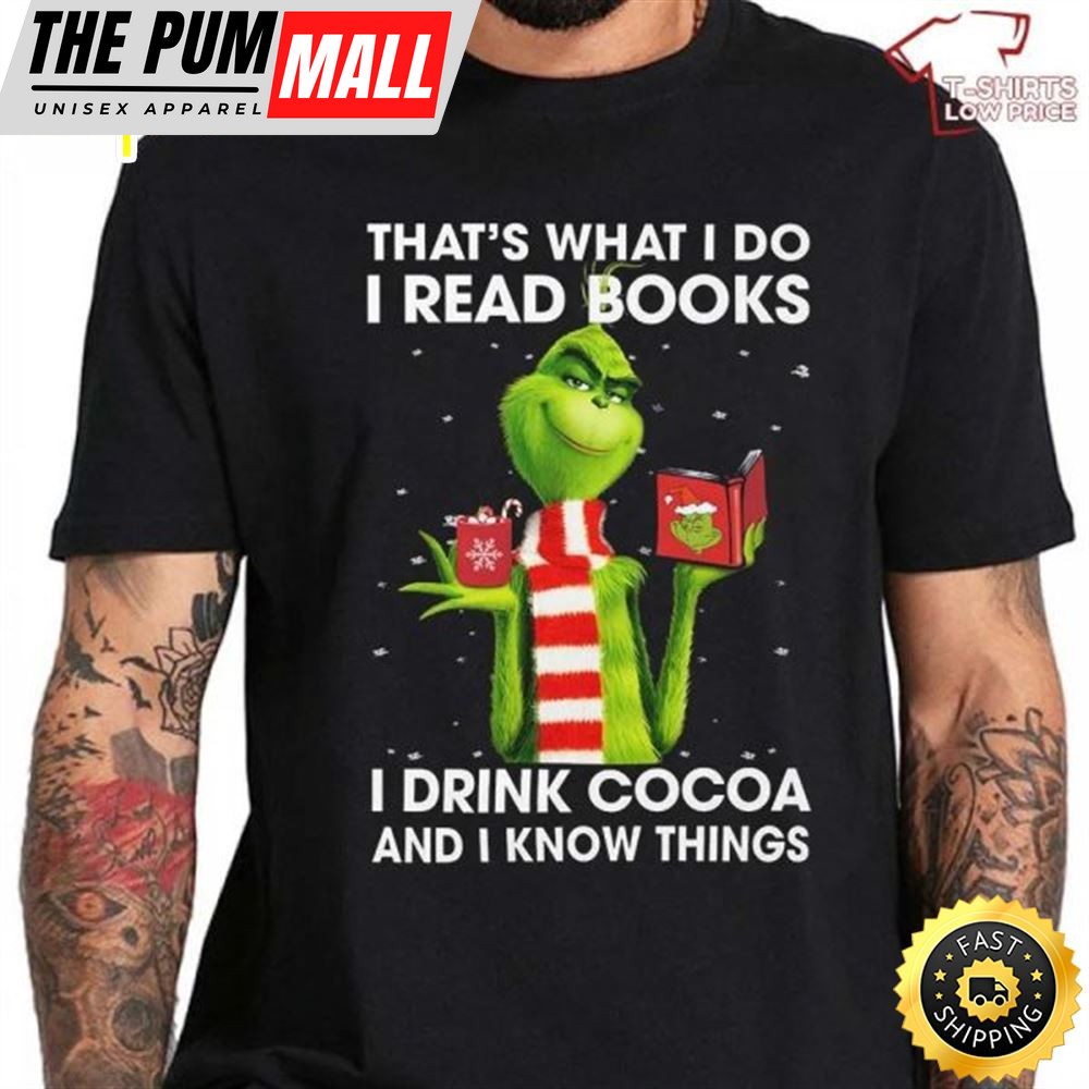 The Grinch Reading Book Christmas T-Shirt