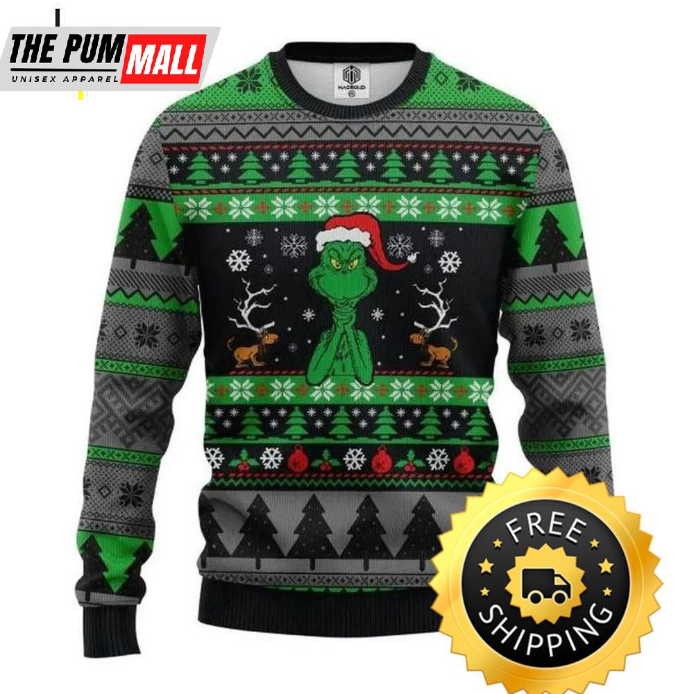 The Grinch Ugly Christmas Sweater, Christmas Grinch Sweater, Grinch Holiday Sweater
