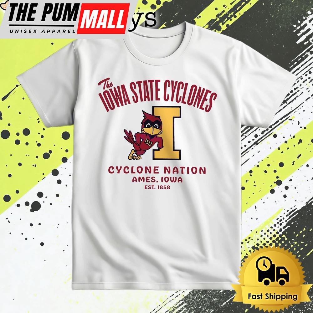The Iowa State Cyclones Football Logo Mascot T Shirt