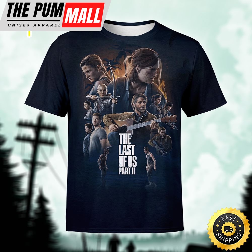 The Last Of Us Part Ii 2025 Poster Unisex Black T-Shirt