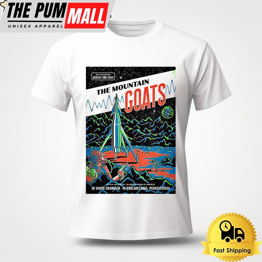 The Mountain Goats Field Medic At Union Transfer in Philadelphia PA On August 3 2024 Unisex T-Shirt