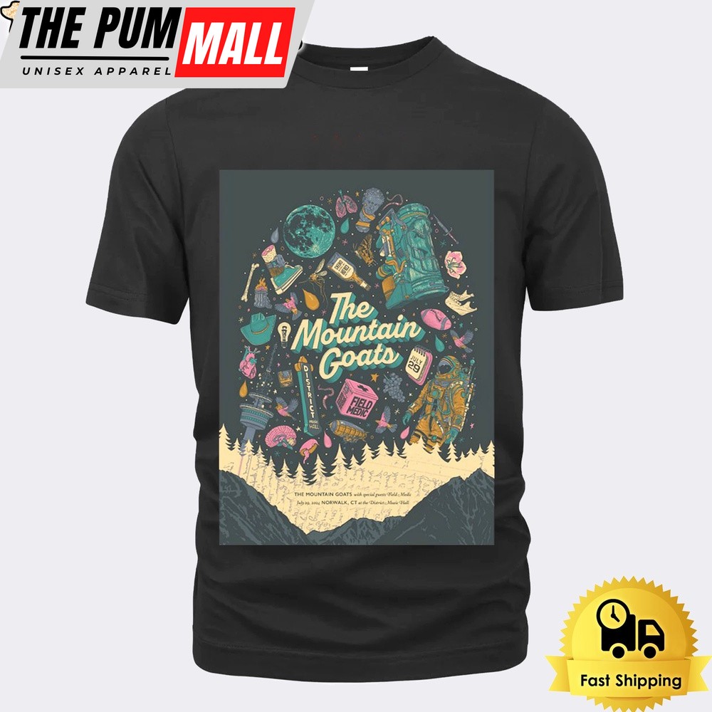 The Mountain Goats Live At District Music Hall Norwalk CT On July 29 2024 Unisex T-Shirt