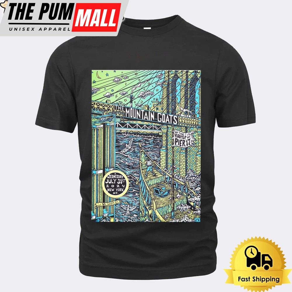 The Mountain Goats The Rooftop At Pier 17 In New York NY On July 31 2024 Unisex T-Shirt