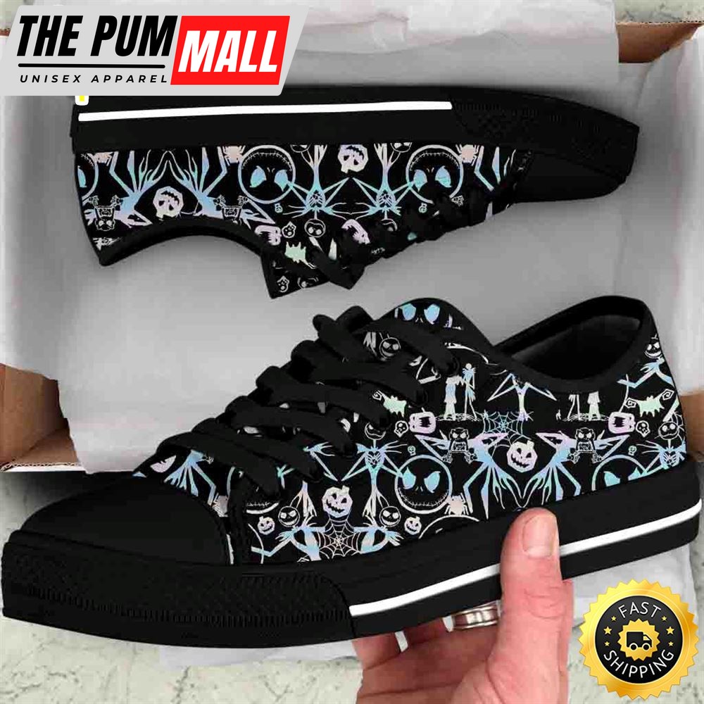 The Nightmare Before Christmas Women Low Top Canvas Shoess