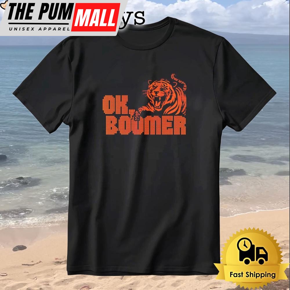 The OK Boomer Football Tiger T-Shirt