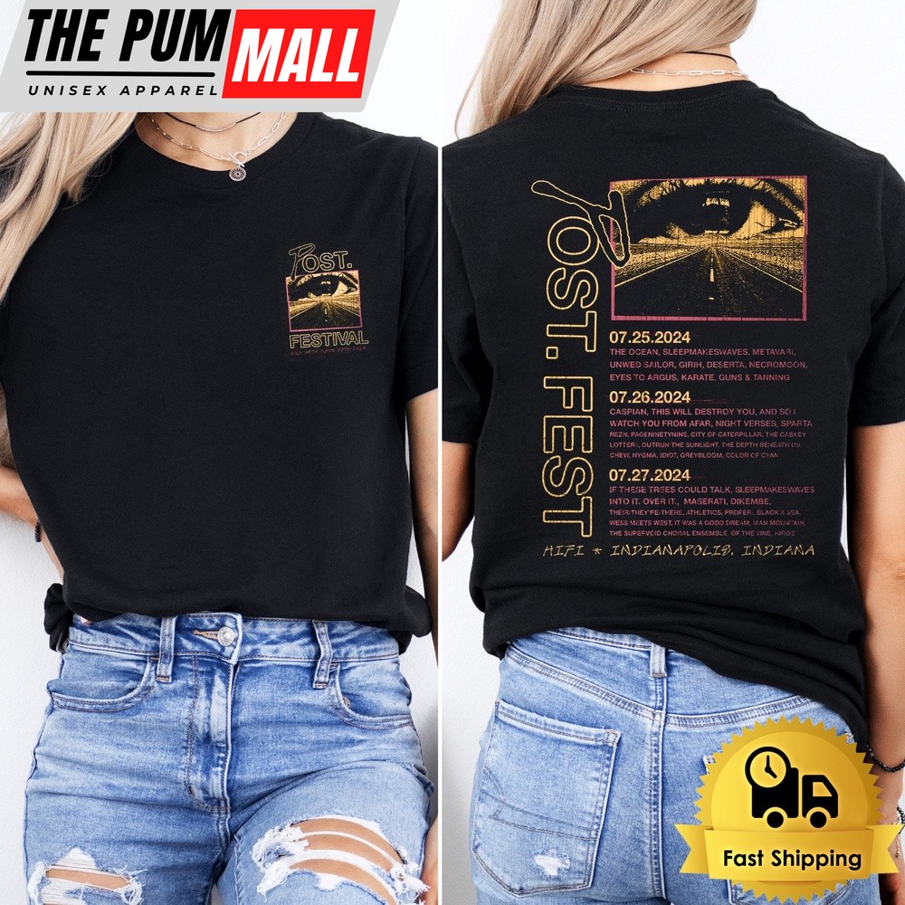 The Post Festival 2024 Eye Logo Indianapolis Indiana From From 25-27 July Unisex T-Shirt