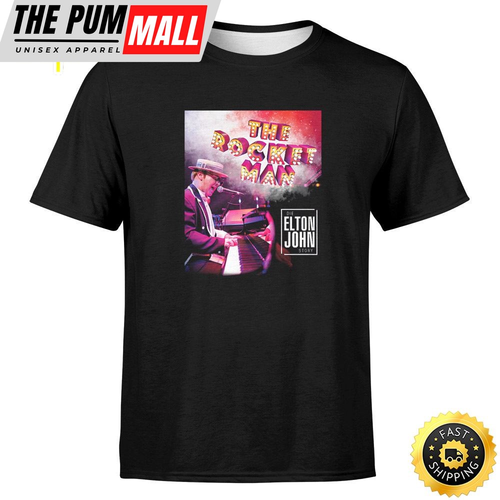 The Rocket Man A Tribute To Sir Elton John Tour 2025 Unisex Black T-shirt