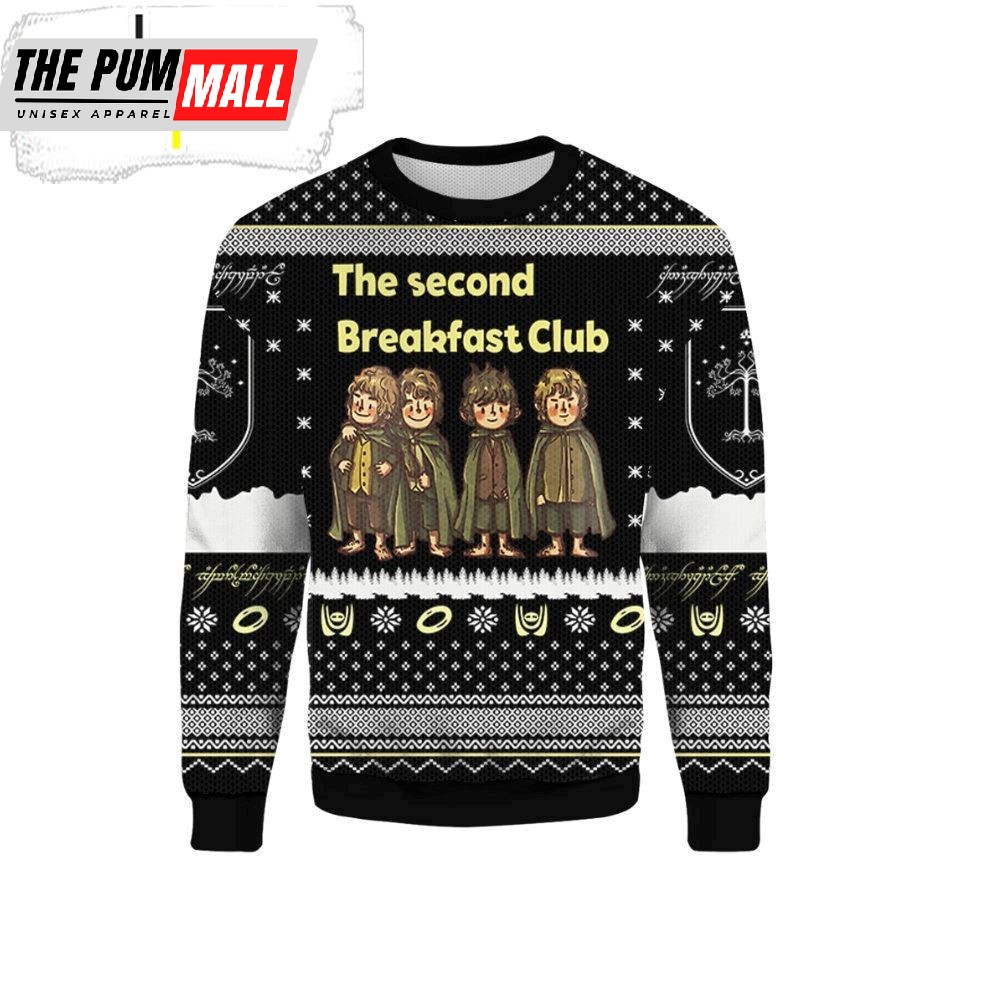 The Second Breakfast Club Meme Ugly Christmas Sweater The