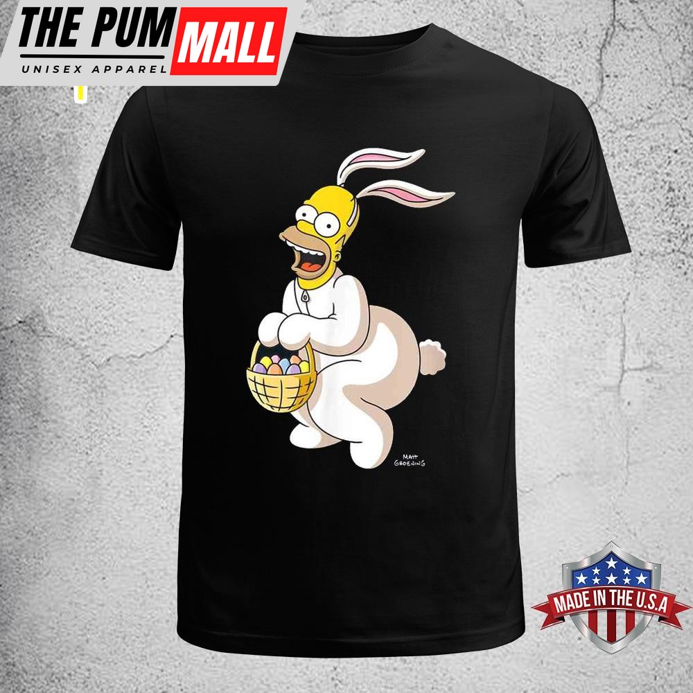 The Simpsons Homer Simpson Easter Bunny Funny Easter Shirt