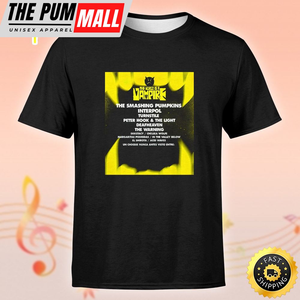 The Smashing Pumpkins Encabeza Nuevo Festival 2025 Unisex T-shirt