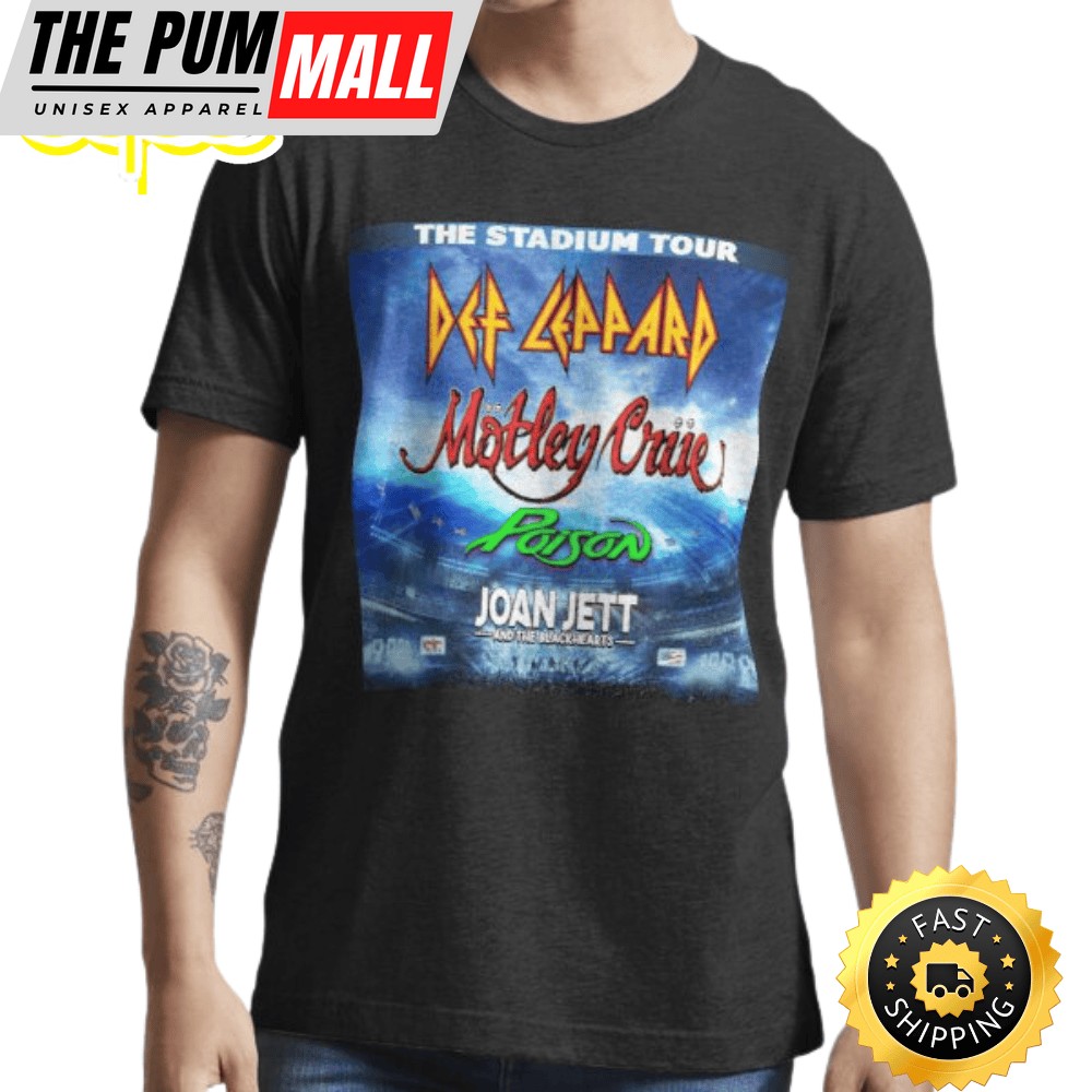 The Stadium Tour 2025 Motley Crue Black T-shirt