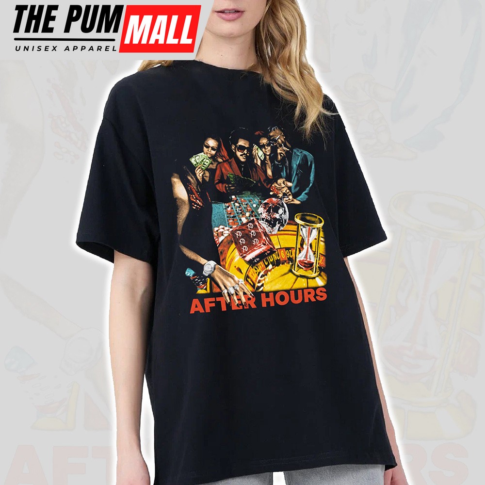 The Weeknd 2022 After Hours Til Dawn Tour Merch Black T-Shirt