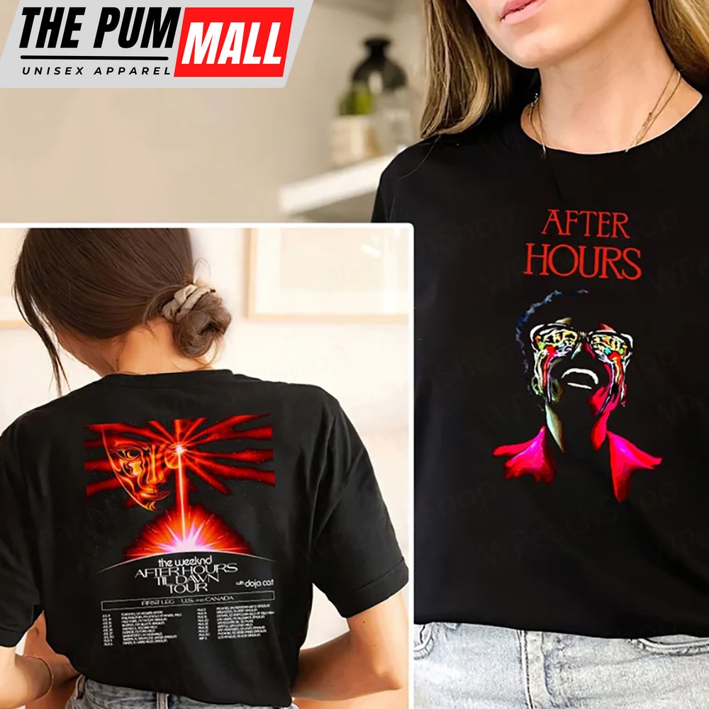 The Weeknd After Hours 2022 Tour For Fan Concert Black Unisex T-shirt