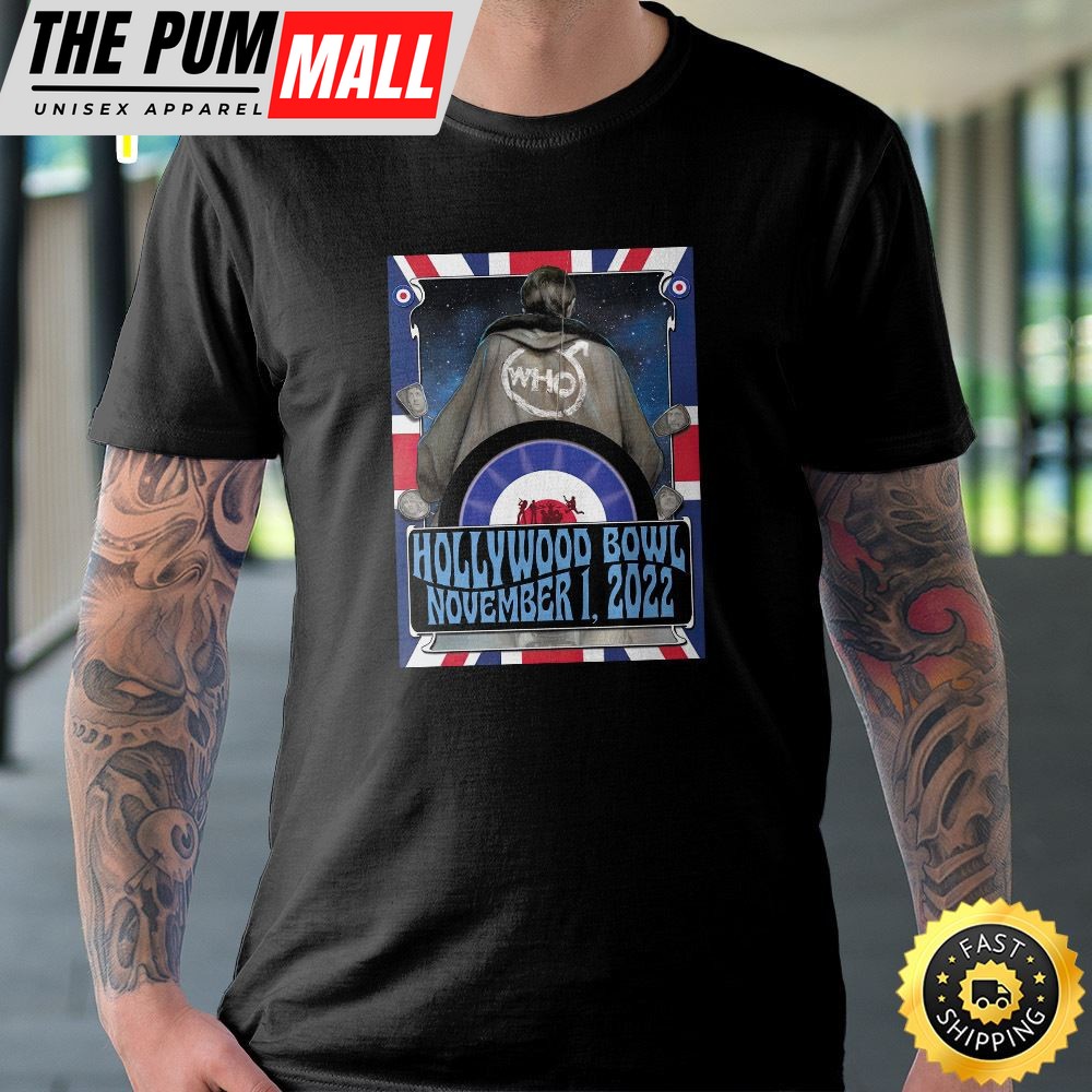 The Who Tour 2025 November 1 Hollywood Bowl Black Unisex T-shirt
