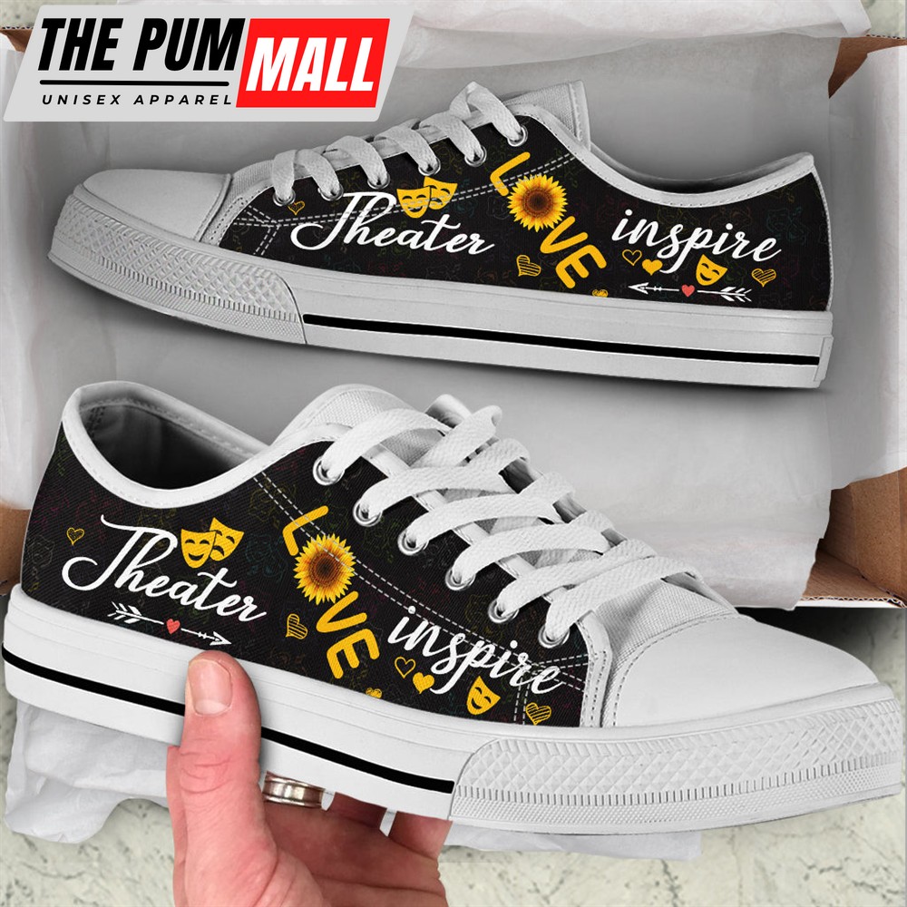 Theater Love Inspire Low Top Shoes – Best Gift For Teacher, School Shoes – Best Shoes For Him Or Her