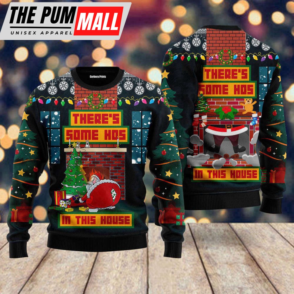theres-some-hos-in-this-house-santa-claus-ugly-christmas-sweater-gift-for-chri-avaki4ix Theres Some Hos In This House Santa Claus Ugly Christmas Sweater – Gift For Christmas UH1914