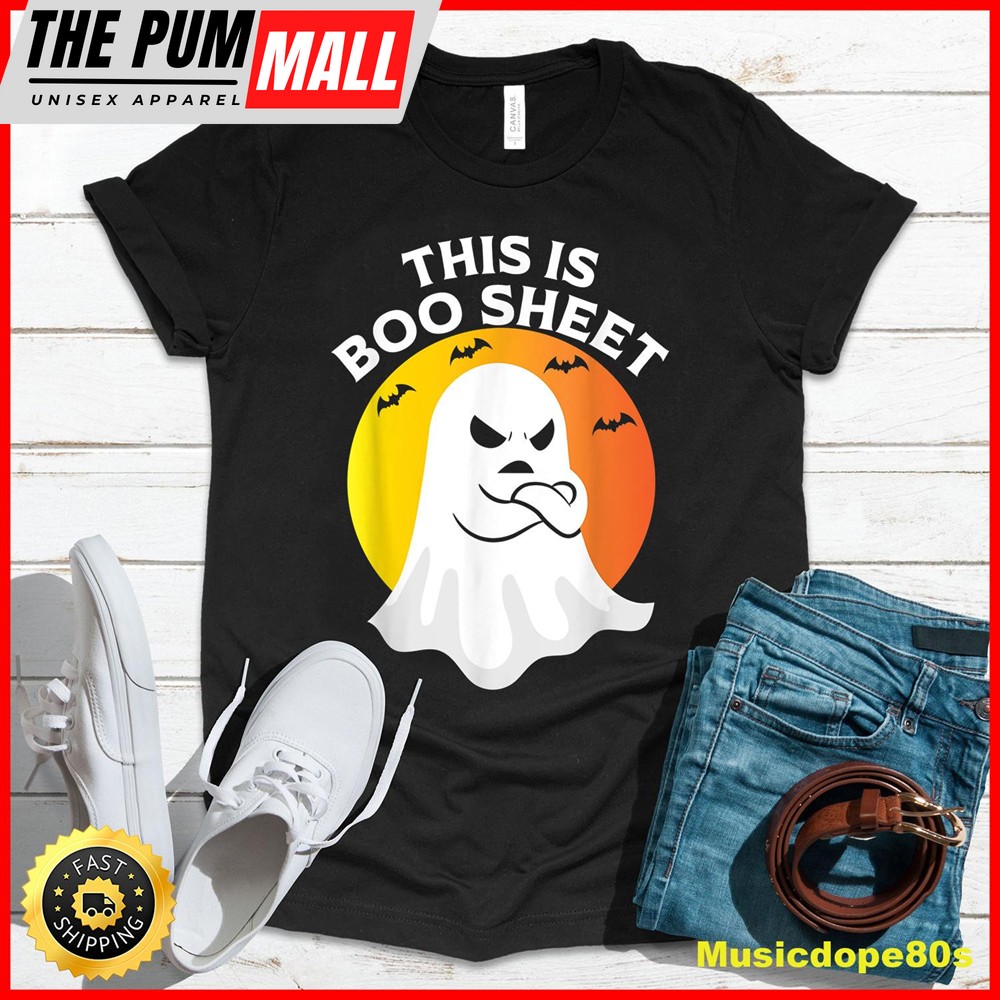 This Is Boo Sheet Ghost Retro Halloween Costume T-Shirt