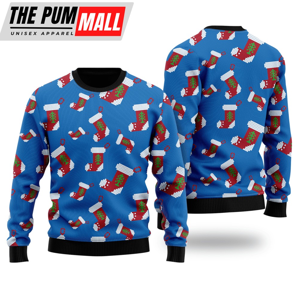 This Is My Funny Santa Sock Pattern Ugly Christmas Sweater, Gift For Christmas