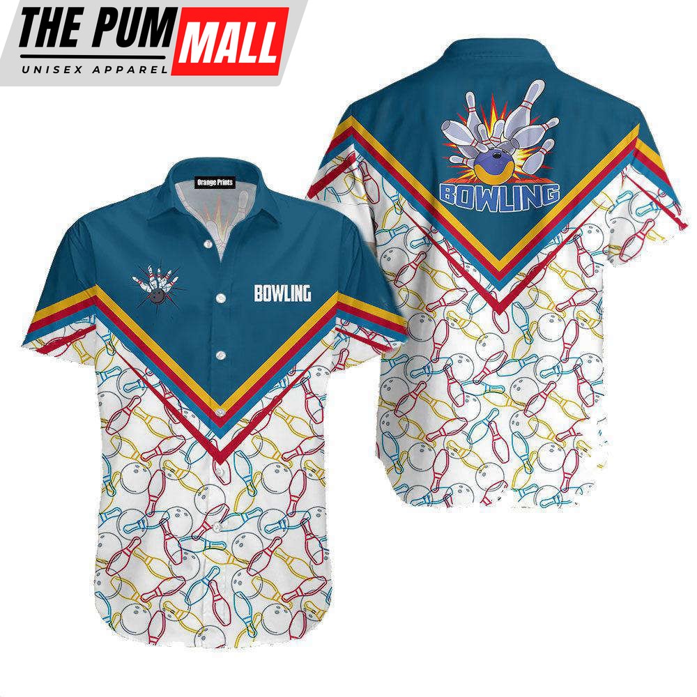 Those Who Love Bowling – Gift For Unisex Gift – Blue And White Hawaiian Shirt WT1472