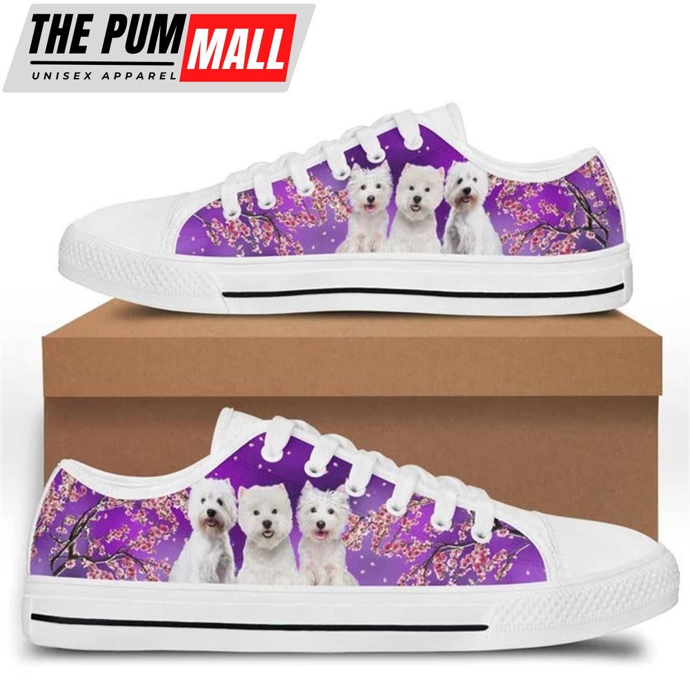 three-westies-beautiful-cherry-blossom-low-top-shoes-low-top-shoes-mens-women-wc86dfpk Three Westies Beautiful Cherry Blossom Low Top Shoes – Low Top Shoes Mens, Women