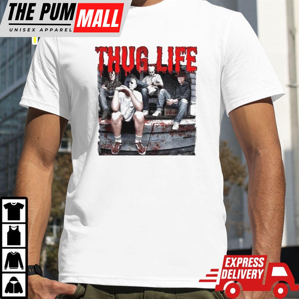 Thug Life Horror Movies Halloween 2025 T-shirt