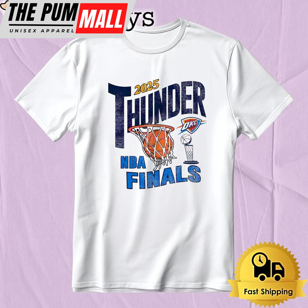 Thunder 2025 Basketball Net Nba Finals Retro Hoop T-Shirt