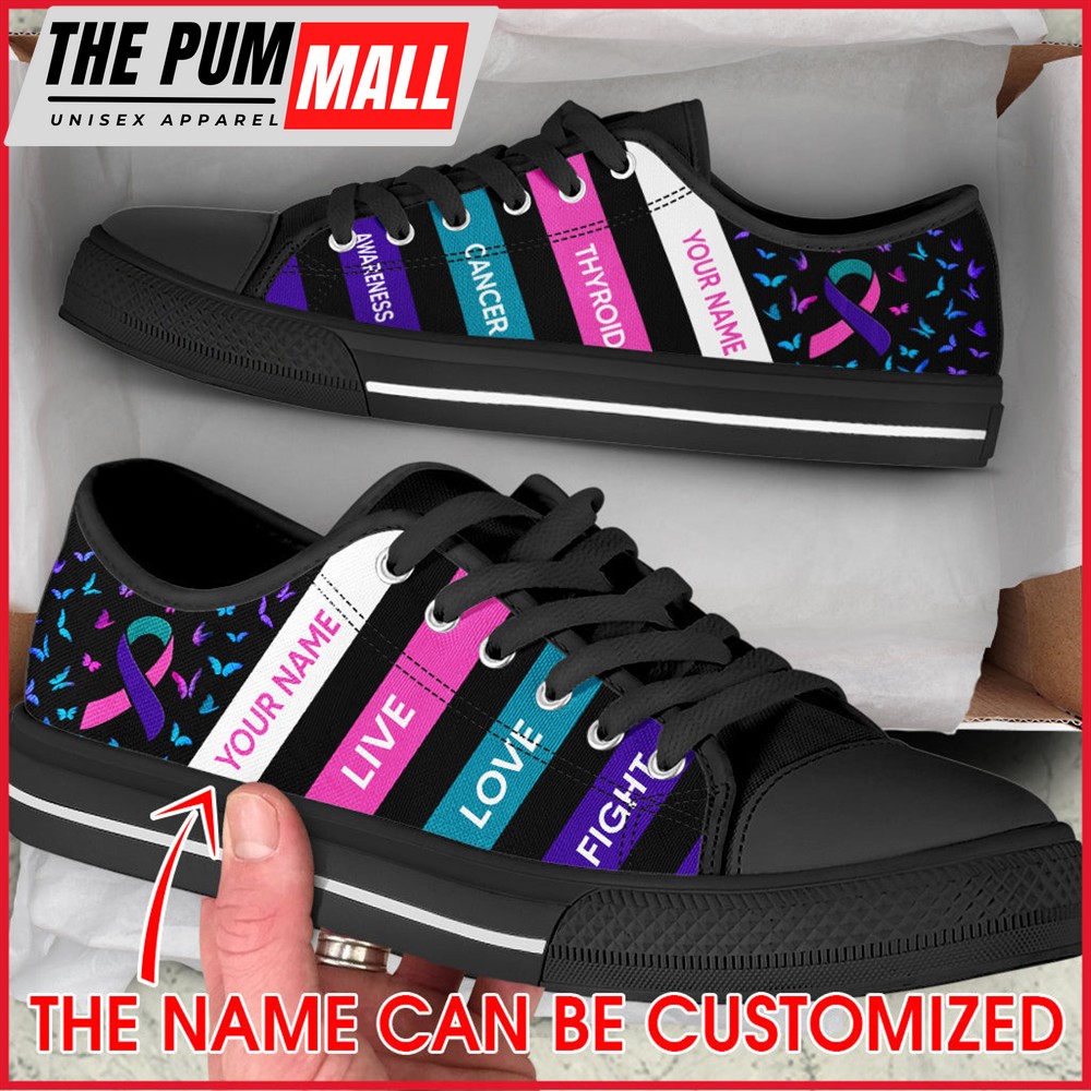 thyroid-cancer-shoes-plaid-low-top-shoes-personalized-custom-best-gift-for-m-bvjzst4e Thyroid Cancer Shoes Plaid Low Top Shoes – Personalized Custom – Best Gift For Men And Women