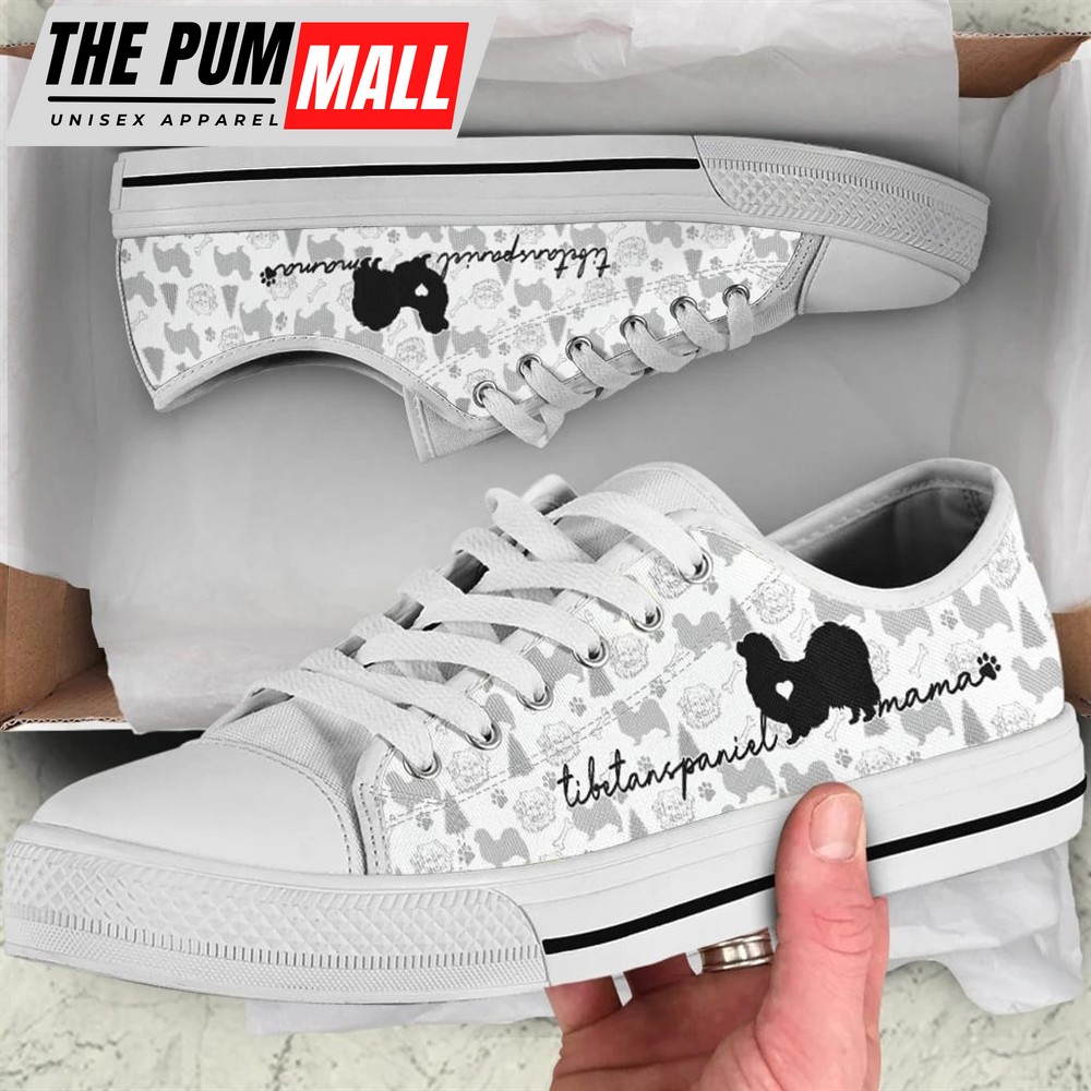 Tibetan Spaniel Low Top Shoes – Dog Walking Shoes Men Women – Dog Memorial Gift