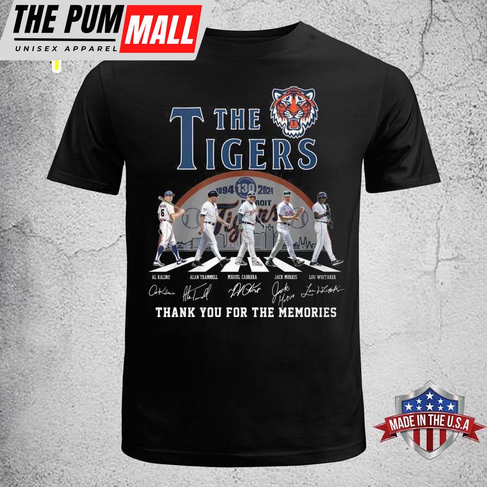 Tigers Baseball Team The Tigers Legends Thank You For The Memories T-Shirt