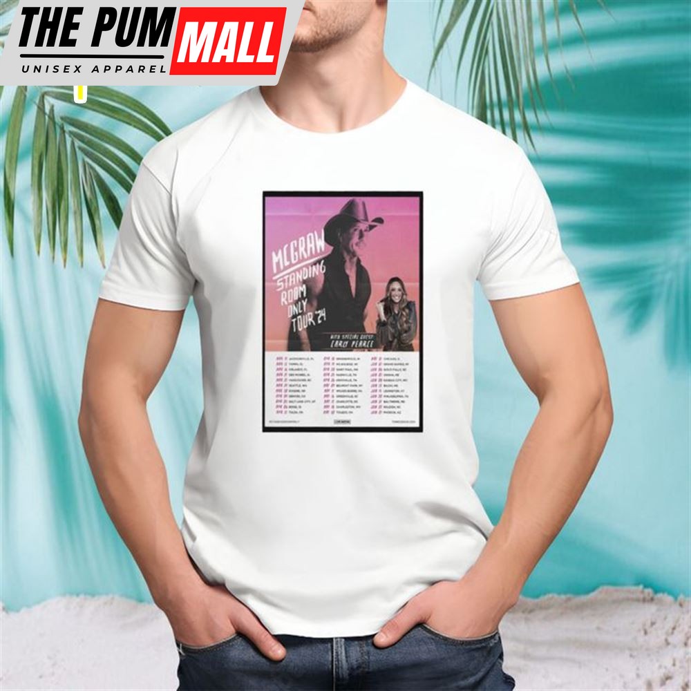Tim Mcgraw Standing Room Only Tour 2025 Photo Poster Design T-Shirt