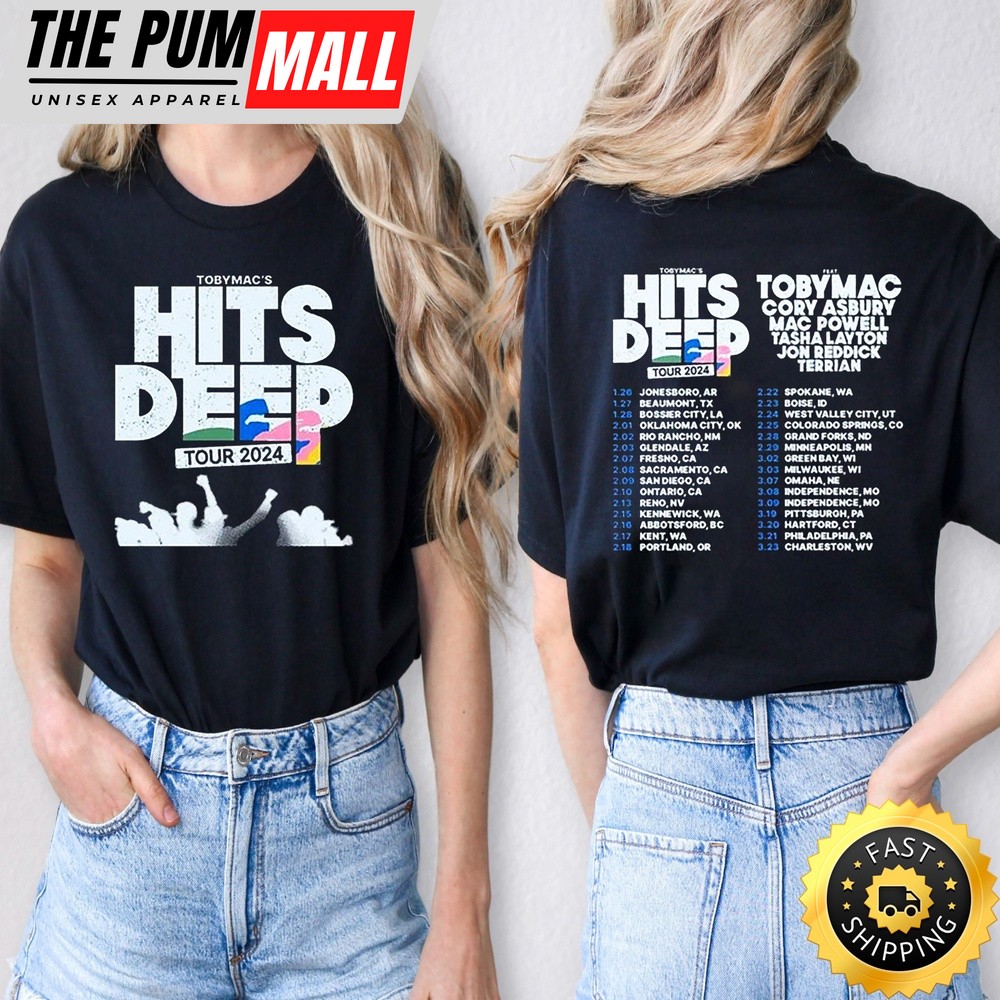 Tobymac Hits Deep Tour 2024 Concert T Shirt