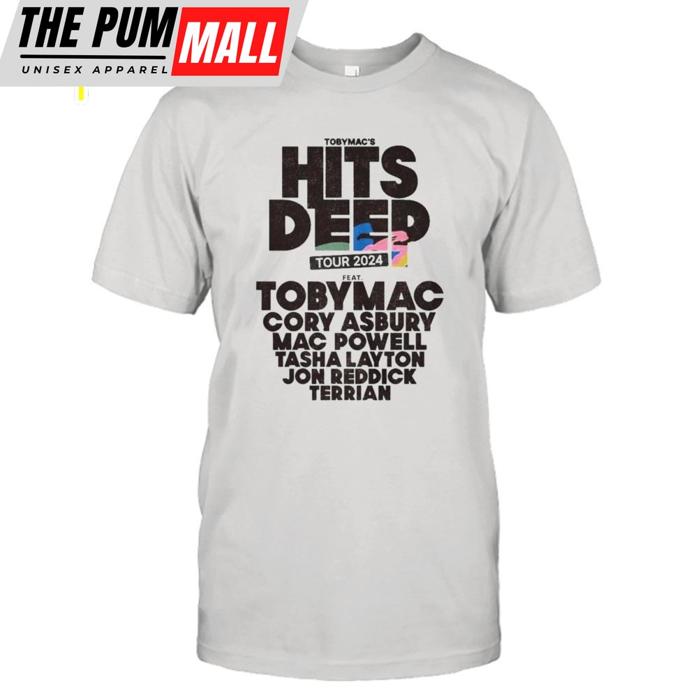 Tobymac Hits Deep Tour 2025 Feat Toby Mac Cory Asbury Mac Powell Tasha Layton Jon Redick Terrian T-Shirt