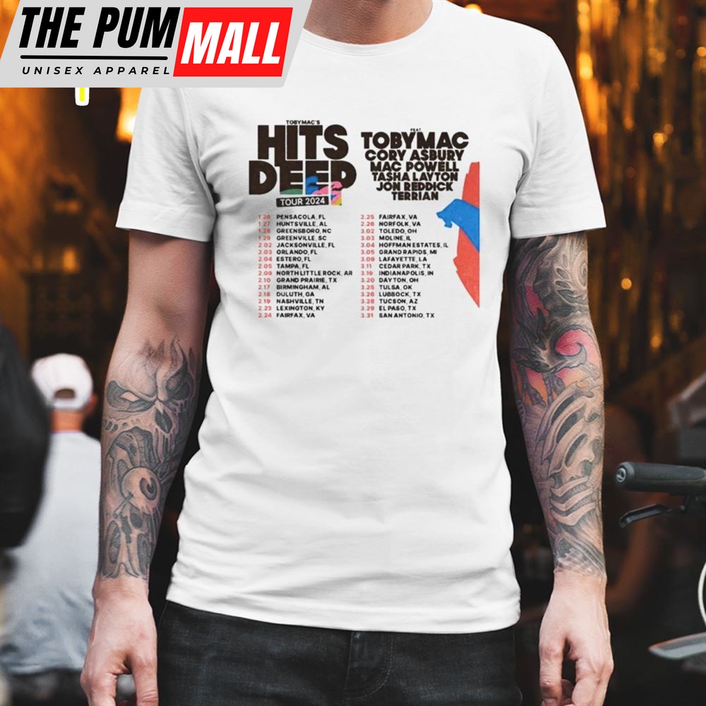 Tobymac Hits Deep Tour 2025 Performance Schedule T-Shirts