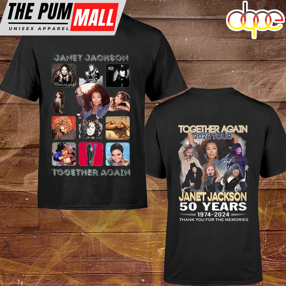 Together Again 2024 Tour Janet Jackson 1974-2024 Thank You For The Memories Unisex T-Shirt