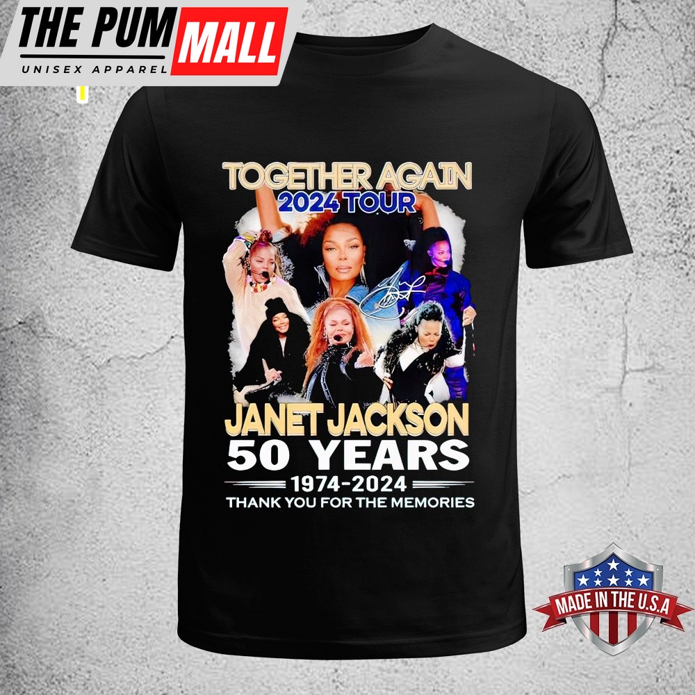 Together Again 2025 Tour Janet Jackson 1974-2025 Thank You For The Memories T-Shirt