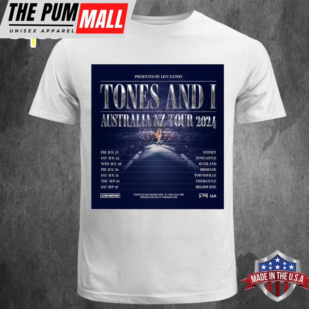 Tones And I 2025 AUG SEP AUS NZ Tour Live Music Australia Unisex T-shirt