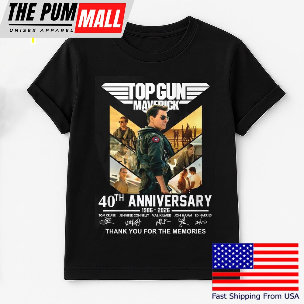 Top Gun Movie 40Th Anniversary T Shirt