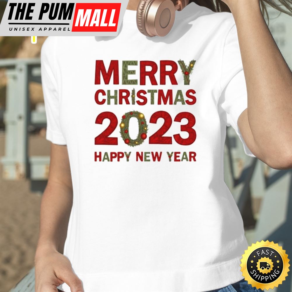 Top merry Christmas 2025 Happy New Year Unisex Basic T-shirt
