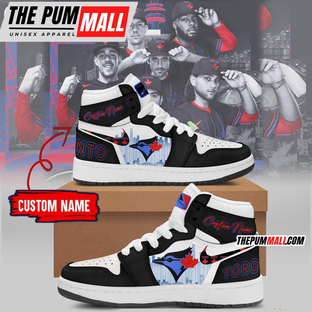 Toronto Blue Jays Special City Connect Baseball Team Air Jd Hightop Shoes