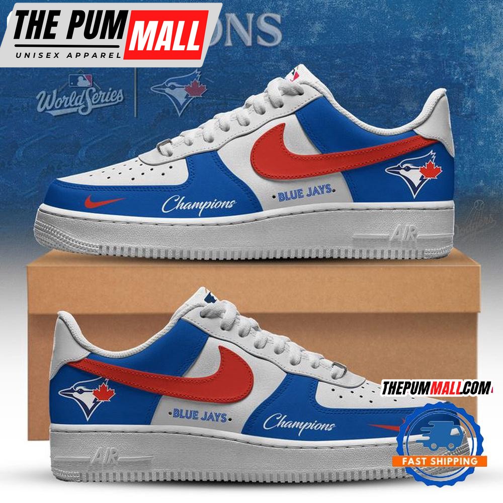 Toronto Blue Jays World Series Champions 2025 Limited Air Force 1 Sneaker Shoes