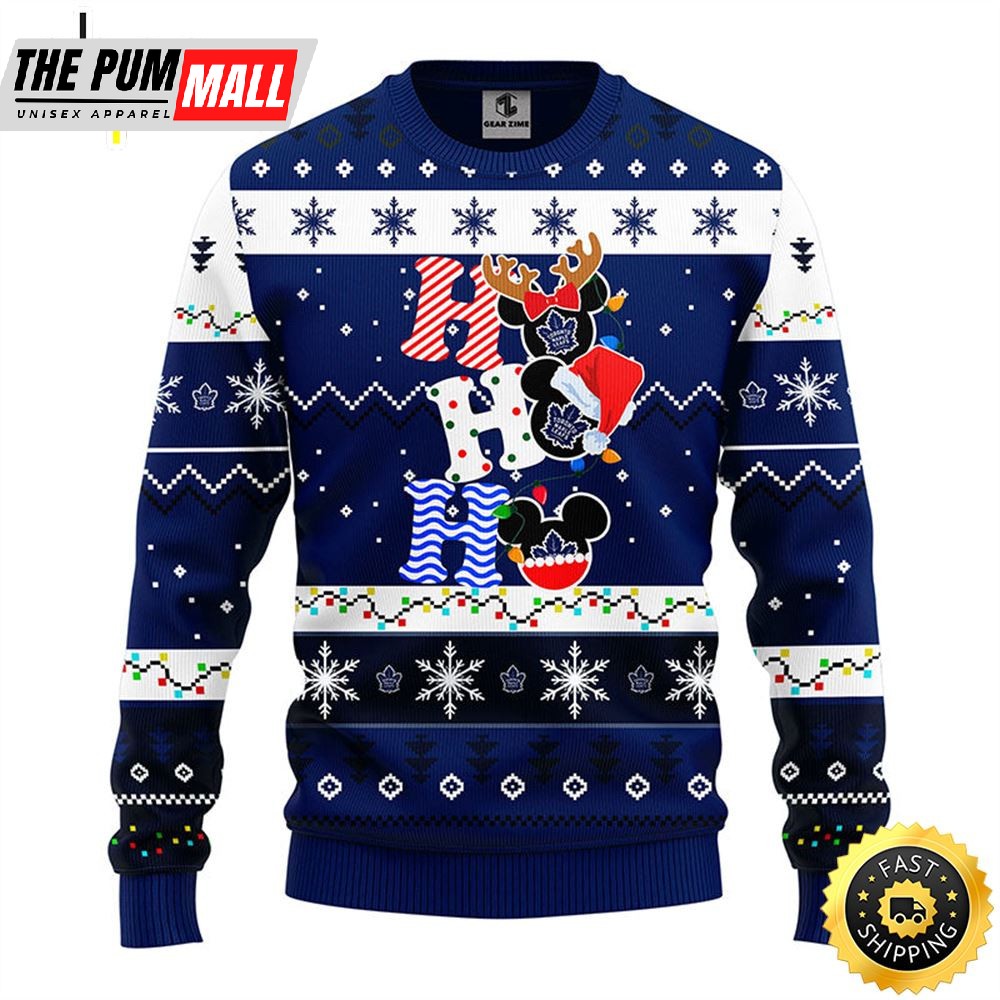 Toronto Maple Leafs Hohoho Mickey Christmas Ugly Sweater
