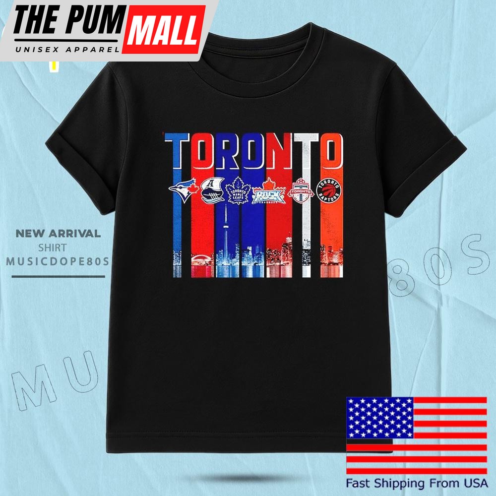 Toronto Sports Teams Skyline City T Shirt