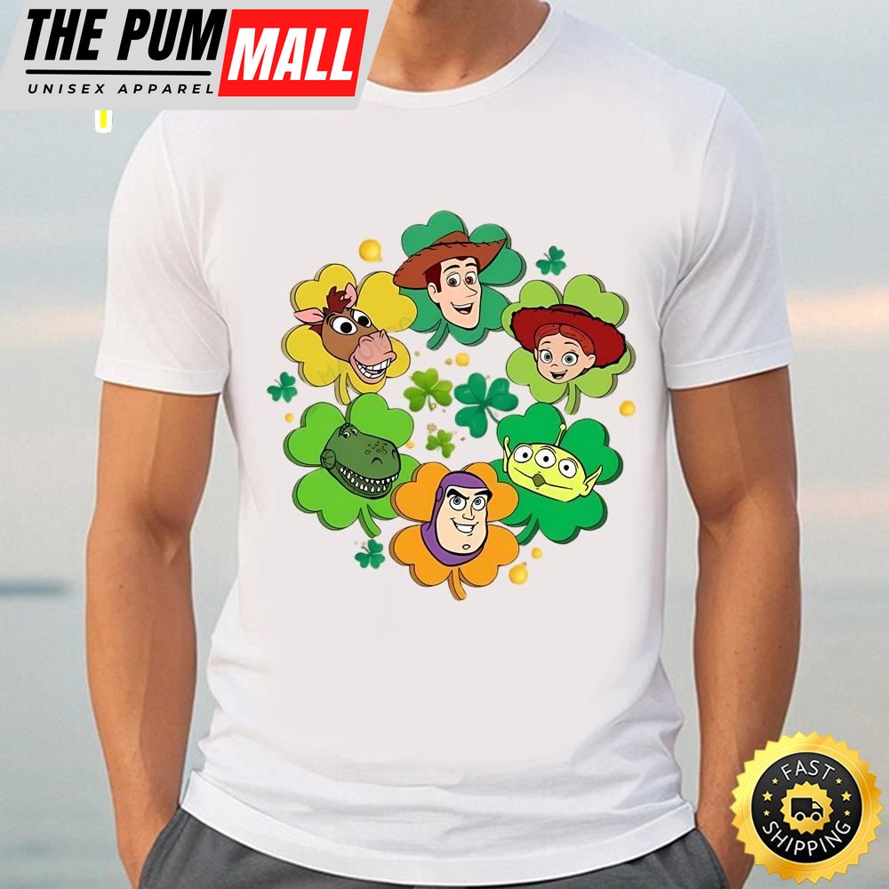 Toy Story Characters St Paddys Day Gifts For Him T-Shirt