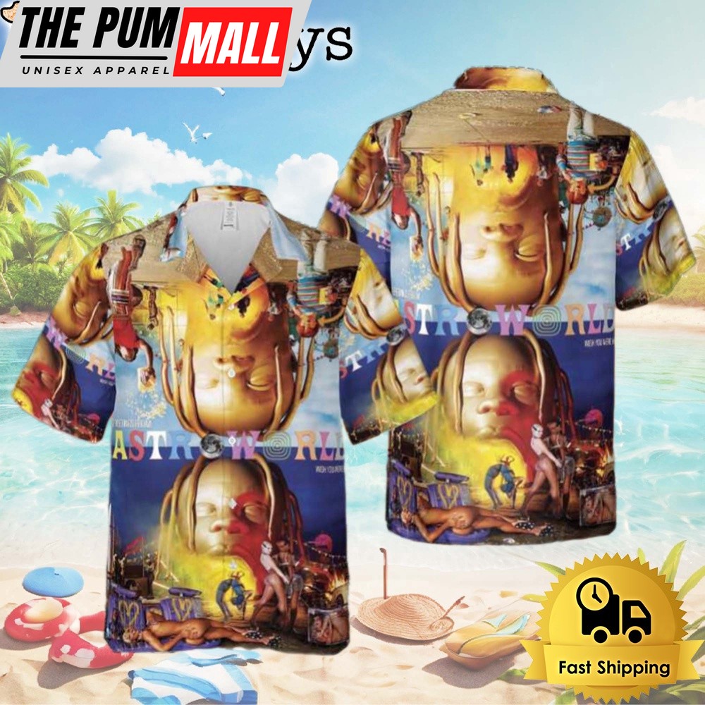 Travis Scott Greeting From Astroworld Cover 2024 Hawaiian Shirt